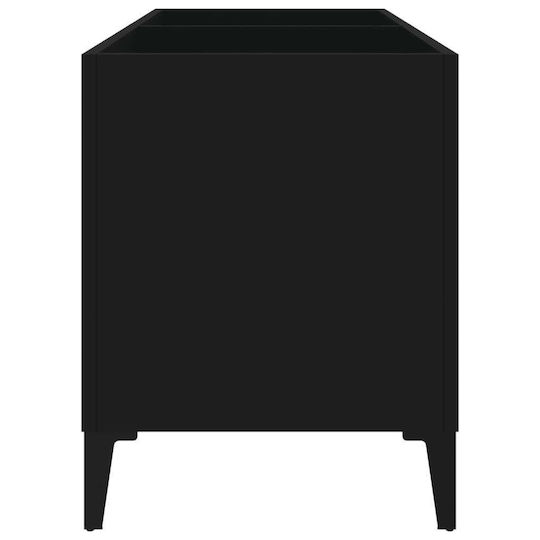 vidaXL Έπιπλο Δίσκων Hi-Fi Furniture Black with Black Feet 74.5x48x38cm