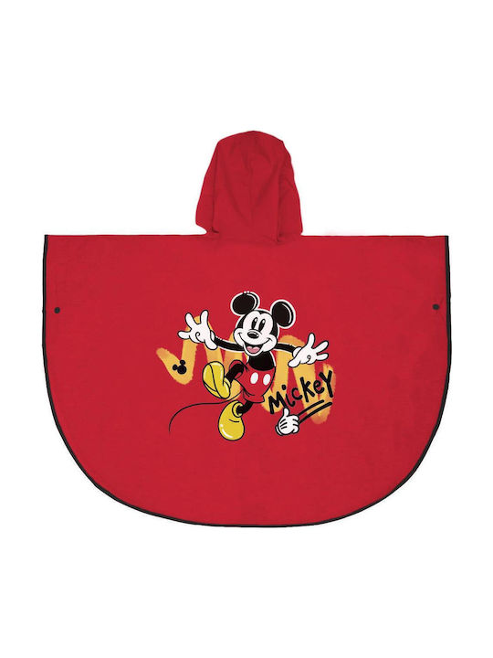 Disney Mickey Mouse Waterproof Kids Casual Short Jacket Hooded Red