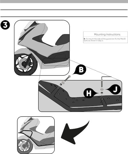 GP Kompozit Protective Grill for Honda PCX 125
