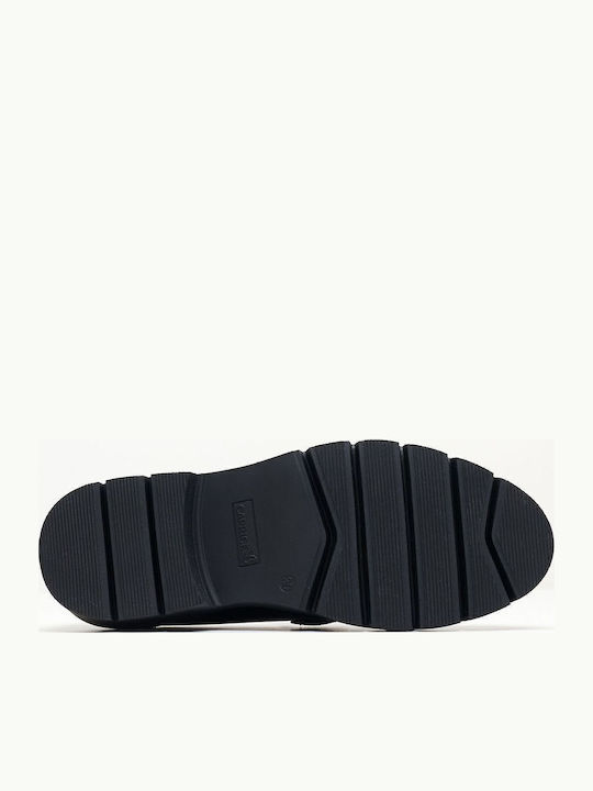 Leather Women's Moccasins in Black Color