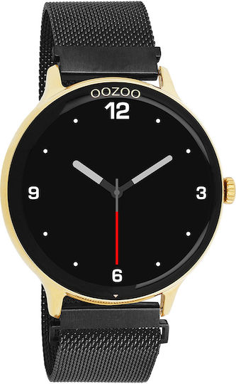 Oozoo Q00137 45mm Smartwatch με Παλμογράφο (Μαύρο)