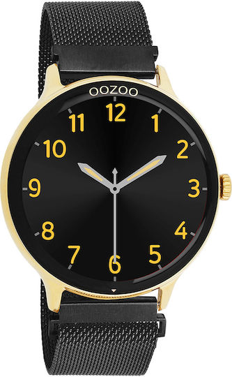 Oozoo Q00137 45mm Smartwatch με Παλμογράφο (Μαύρο)