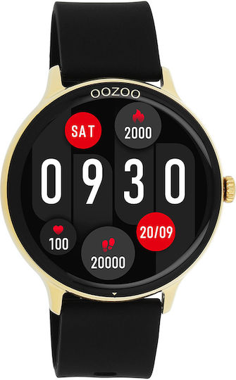 Oozoo Q00132 45мм Смартчасовник с Пулсомер (Черен)