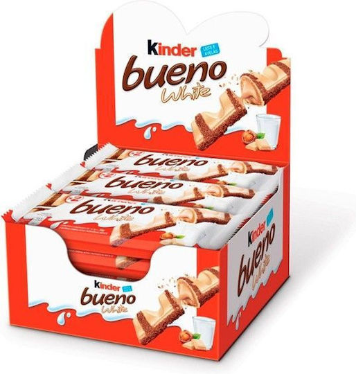 Kinder Bueno Wafer Weiße Schokolade Haselnuss 39gr 15Stück