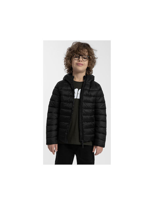 4F Kids Casual Jacket Short with Hood Black.