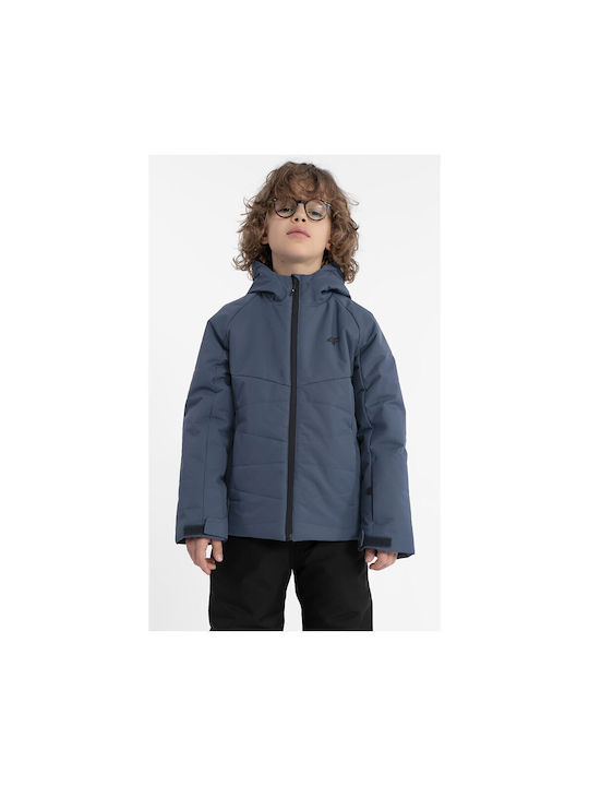 4F Kinderjacke Kurz mit Kapuze Blau