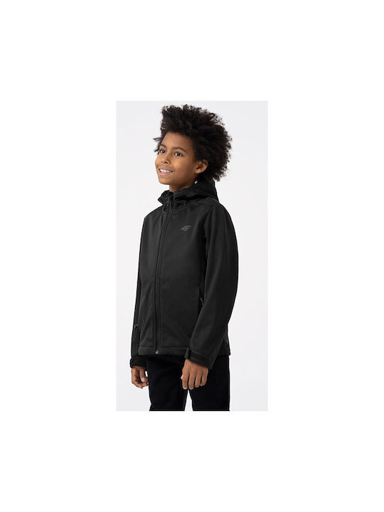 4F Sports Jacket Black with Ηood