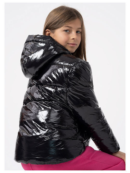 Kids' Casual Jacket Short with Hood Black