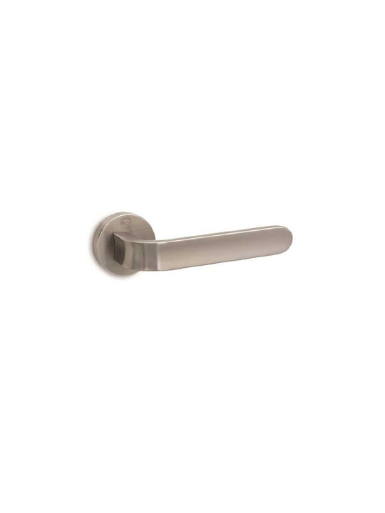 Convex Lever Middle Door with Rosette Right 2215ROY-R-S04S04 with Rosette Matt Chrome