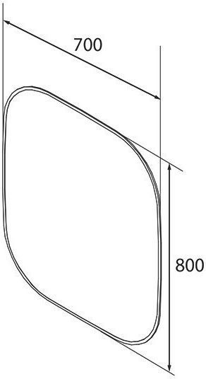 Ebir Iluminacion Οβάλ Καθρέπτης Μπάνιου Led από Μέταλλο 60x70cm Μαύρος