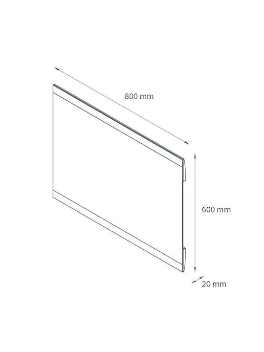 Ebir Iluminacion Rechteckiger Badezimmerspiegel LED Berührung 80x60cm