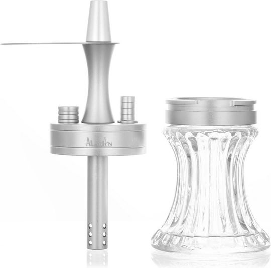 Aladin Ναργιλές 2 Go Alu Μονός Ασημί 23cm