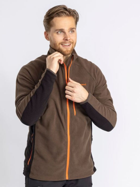 Pinewood Air Vent Ζακέτα Fleece Χακί Pinewood Air Vent Ζακέτα Fleece Χακί