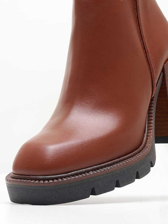 Boss Shoes Women's Leather Boots Brown