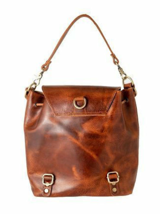 Kouros Kouros-δερμάτινη Leather Women's Bag Shoulder Brown