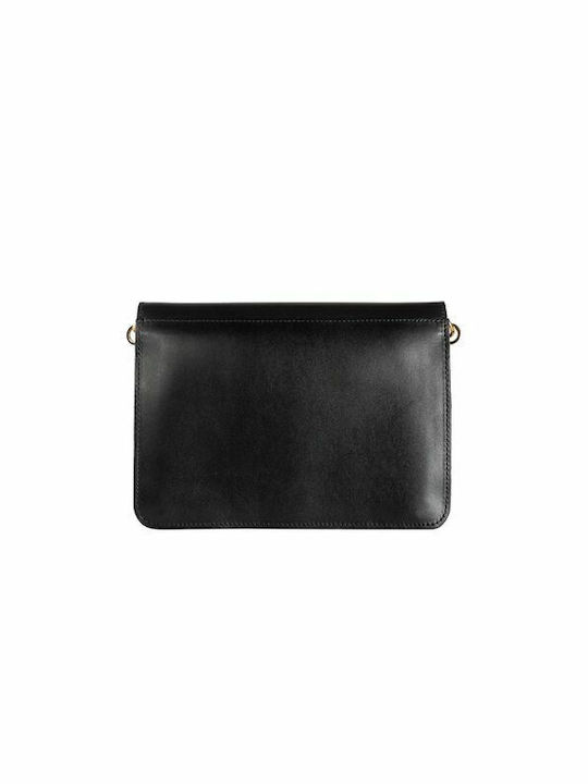 Kouros Kouros-γυναικεία Leather Women's Bag Crossbody Black