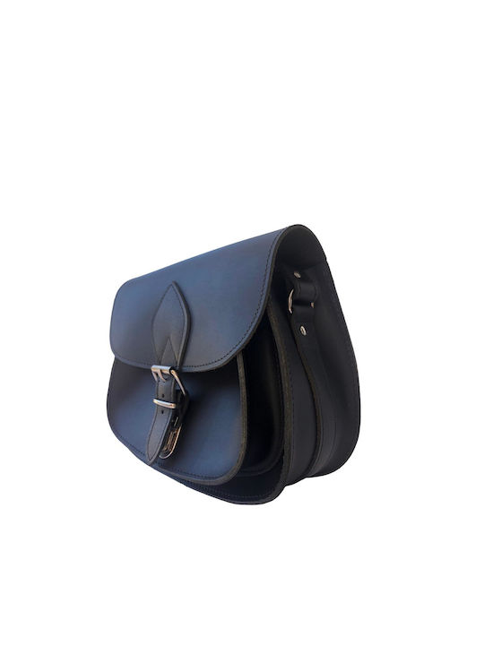 Kouros Κούρος Leder Damen Tasche Crossbody Schwarz