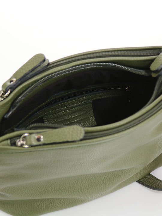 AT Collection Women's Leather Shoulder Bag Green