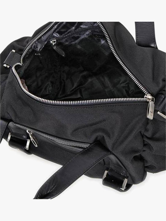 Leder Damentasche Schultertasche Schwarz