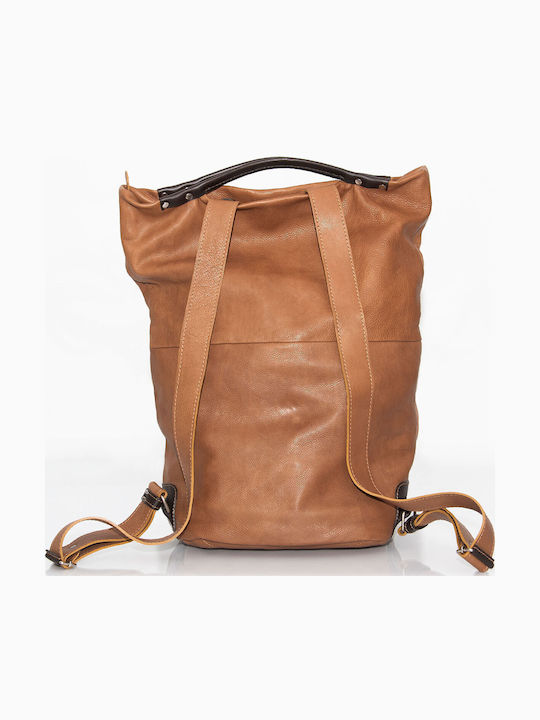 Leder Damentasche Rucksack Tabac Braun
