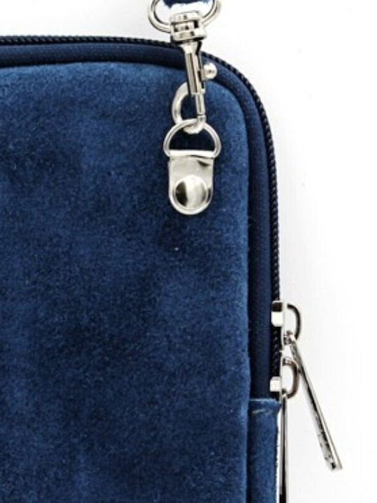 Taschen-Geldbörse Leder Damentasche Umhängetasche Blau
