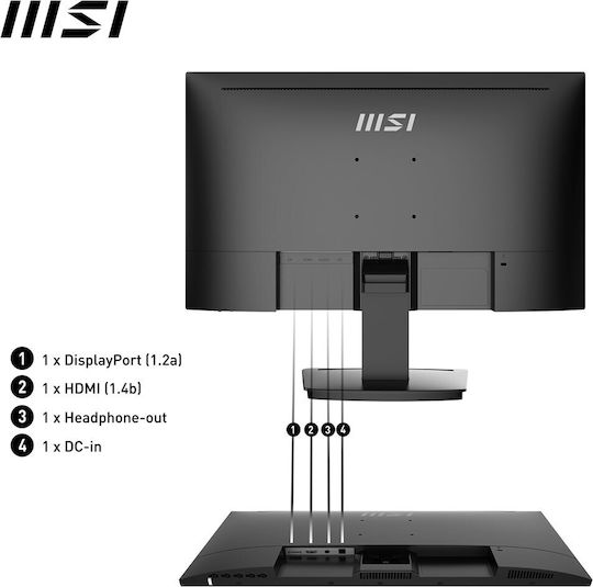 MSI Pro MP243X IPS Monitor 23.8" FHD 1920x1080 με Χρόνο Απόκρισης 4ms GTG