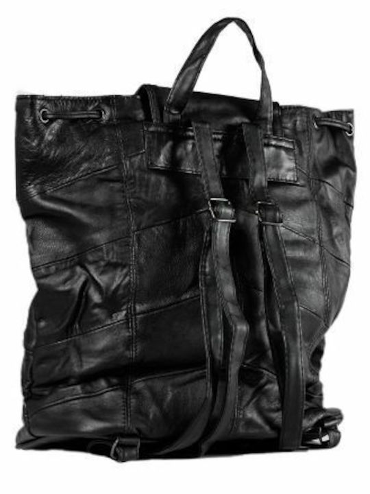 -leather Leather Women's Bag Backpack Black
