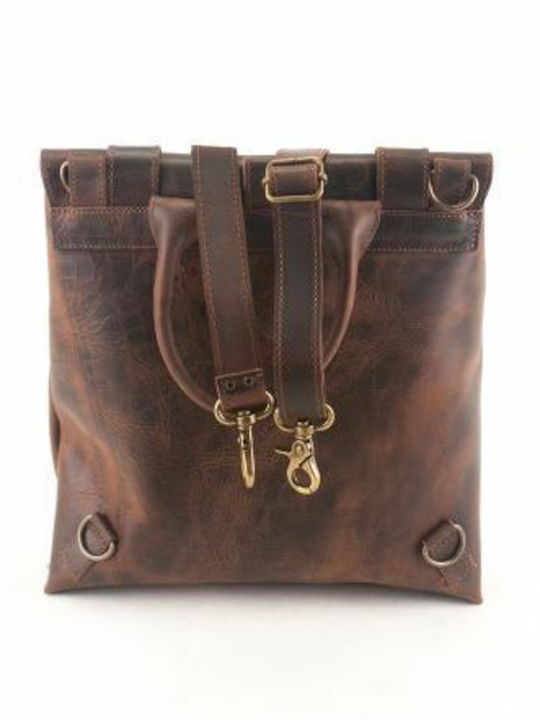 Leather Women's Bag Backpack Brown