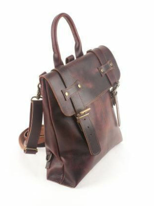 Kouros Kouros-γυναικείο Leather Women's Bag Backpack Brown