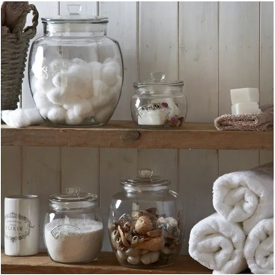 KIlner Ваза за Обща Употреба с Капак Стъклена Прозрачна 850ml