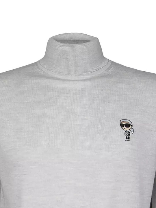 Karl Lagerfeld Men's Blouse Turtleneck Gray