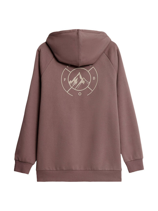 4F Women's Hooded Sweatshirt Brown