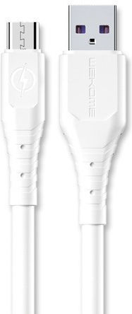 WK WDC-152 Regular USB 2.0 to micro USB Cable Λευκό 3m