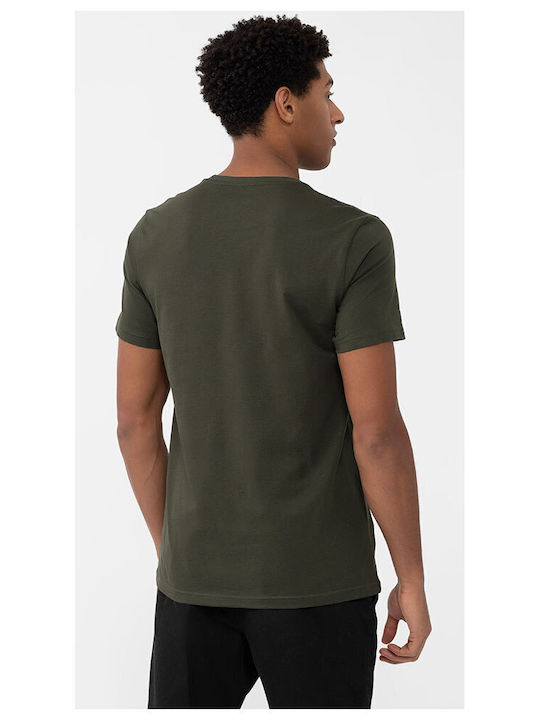 4F Men's Short Sleeve T-shirt Khaki