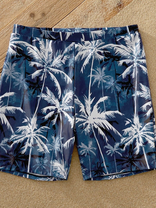 Babykids Herren Badebekleidung Shorts Blau mit Mustern