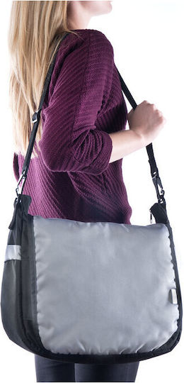 Caretero Wickeltasche-Wickeltasche Schulter/Hand Schwarz 30x30cm.