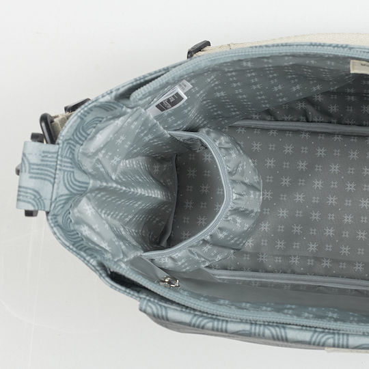 Walking Mum Walking Mum Shoulder Bag Changing Pad Tulum Blue 41x41cm