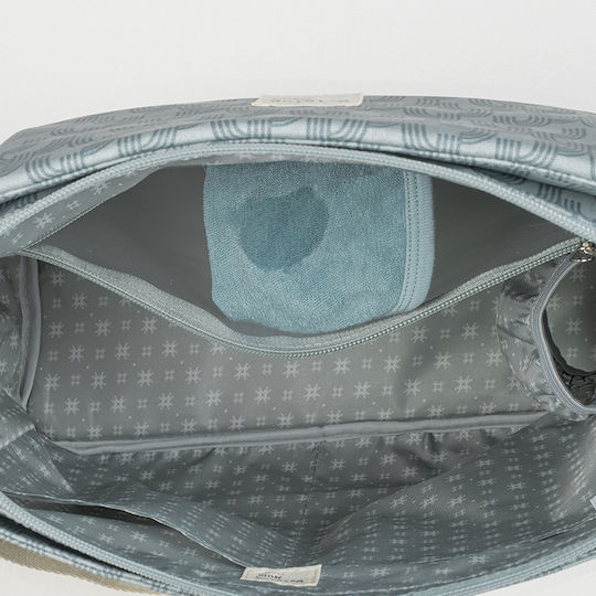 Walking Mum Walking Mum Shoulder Bag Changing Pad Tulum Blue 41x41cm