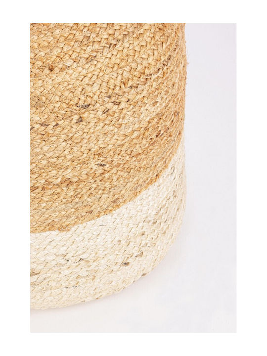 Bean Bag Stool Beige 45x45x45cm