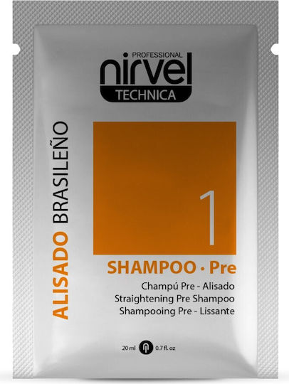 Nirvel Hair Care Set for Straightening Curly Hair with Shampoo and Conditioner 4 Pieces