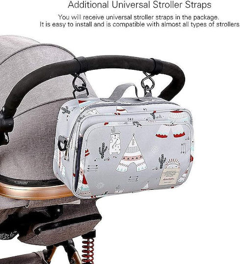 Queen Mother Stroller Organizer Gray Indians