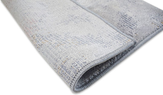 Decostar Oblong Des-s 1784-110 Modern Bedroom Rugs Set Gray DE172180 3pcs