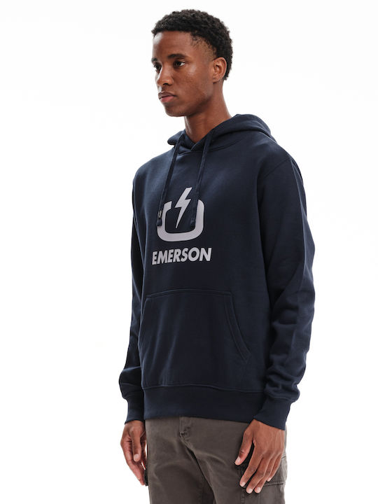 Emerson Sweatshirt with Hood Navy Blue