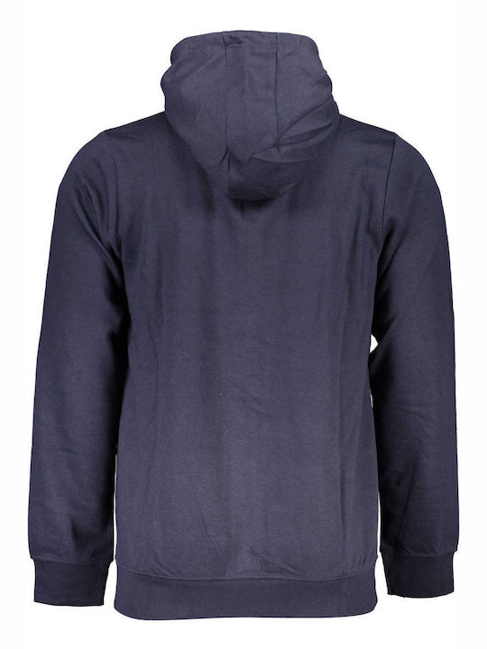 Gian Marco Venturi Men's Sweatshirt Jacket with Hood Navy Blue