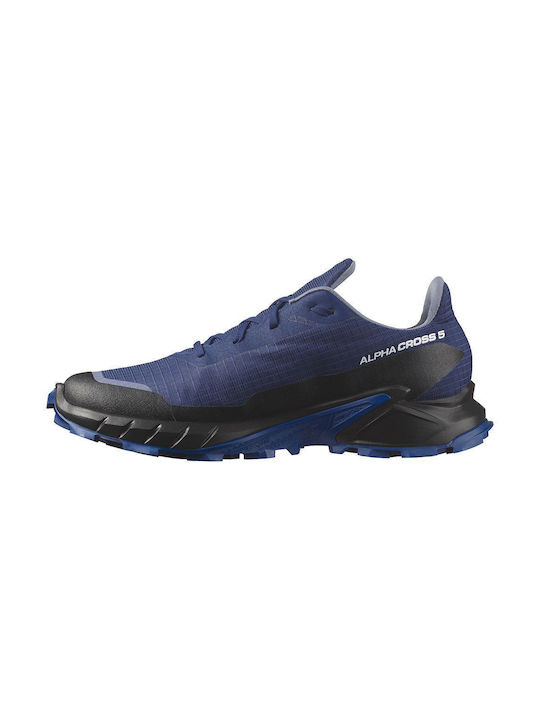 Alphacross 5 Sport Shoes Trail Running Blue Waterproof with Gore-Tex Membrane
