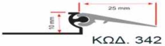 Προφίλ Αρμοκάλυπτρο Αλουμινίου 270εκ.