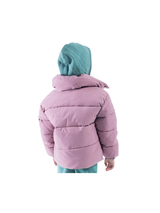 District75 Kinderjacke Kurz mit Kapuze Rosa