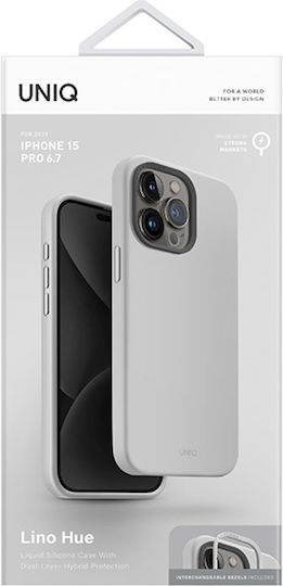 Uniq Hue Задна корица Силикон / Пластмаса Магнитен Бежов (iPhone 15 Pro Max)