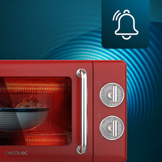 Cecotec ProClean 3110 Retro Mikrowellenherd mit Grill 20Es Rot