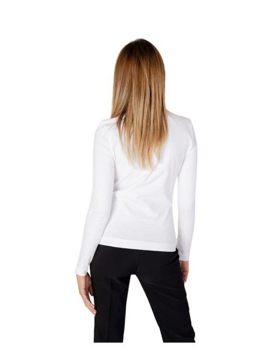 Guess Women's Summer Blouse Cotton Long Sleeve White